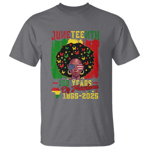 Juneteenth 160 Years Of Freedom T Shirt African American Pride TS11 Charcoal Print Your Wear
