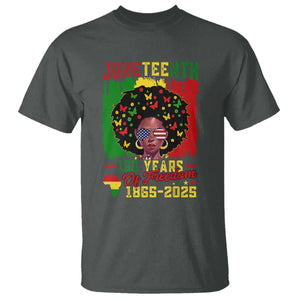 Juneteenth 160 Years Of Freedom T Shirt African American Pride TS11 Dark Heather Print Your Wear