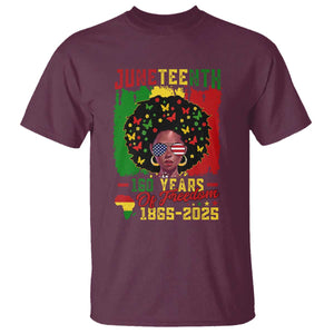 Juneteenth 160 Years Of Freedom T Shirt African American Pride TS11 Maroon Print Your Wear