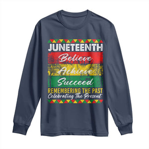 Juneteenth 1865 Long Sleeve Shirt Remembering The Past Black Freedom African Independence Day TS10 Navy Print Your Wear