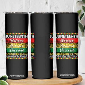 Juneteenth 1865 Skinny Tumbler Remembering The Past Black Freedom African Independence Day TS10 Print Your Wear