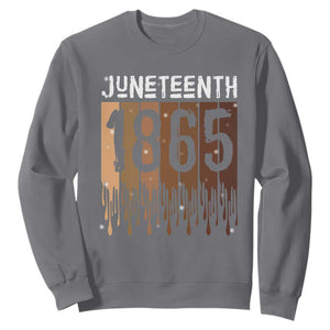 Juneteenth 1865 Sweatshirt June 19th Celebrating Black Freedom Melanin TS10 Charcoal Print Your Wear