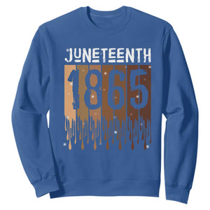 Juneteenth 1865 Sweatshirt June 19th Celebrating Black Freedom Melanin TS10 Royal Blue Print Your Wear