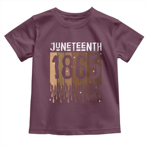 Juneteenth 1865 Toddler T Shirt June 19th Celebrating Black Freedom Melanin TS10 Maroon Print Your Wear