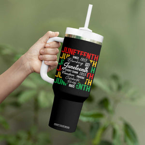 Juneteenth 1865 Tumbler With Handle Celebrate Black Freedom Breaking Every Chain TS02 Print Your Wear