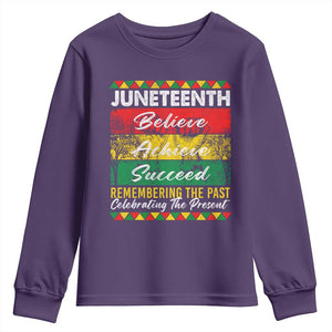 Juneteenth 1865 Youth Sweatshirt Remembering The Past Black Freedom African Independence Day TS10 Purple Print Your Wear
