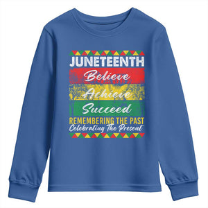Juneteenth 1865 Youth Sweatshirt Remembering The Past Black Freedom African Independence Day TS10 Royal Blue Print Your Wear