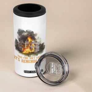 Juneteenth Ancestral Justice 4 in 1 Can Cooler Tumbler This Fire Aint Arson It is Remembrance Black History TS02 Print Your Wear