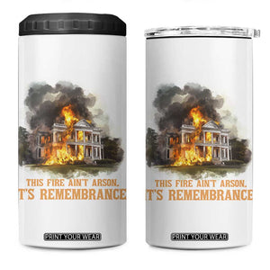 Juneteenth Ancestral Justice 4 in 1 Can Cooler Tumbler This Fire Aint Arson It is Remembrance Black History TS02 One Size: 16 oz White Print Your Wear