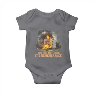 Juneteenth Ancestral Justice Baby Onesie This Fire Aint Arson It is Remembrance Black History TS02 Charcoal Print Your Wear