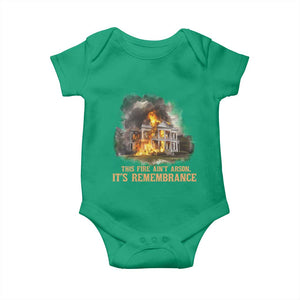 Juneteenth Ancestral Justice Baby Onesie This Fire Aint Arson It is Remembrance Black History TS02 Irish Green Print Your Wear