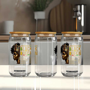Juneteenth Black Queen Nutritional Facts Glass Can Afro Melanin Queen TS11 Print Your Wear