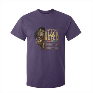 Juneteenth Black Queen Nutritional Facts T Shirt For Kid Afro Melanin Queen TS11 Purple Print Your Wear