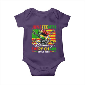 Juneteenth Breaking Every Chain Since 1865 Baby Onesie Hand Fist Freedom TS11 Purple Print Your Wear