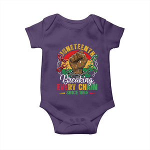 Juneteenth Breaking Every Chain Since 1865 Baby Onesie Retro Vintage TS10 Purple Print Your Wear