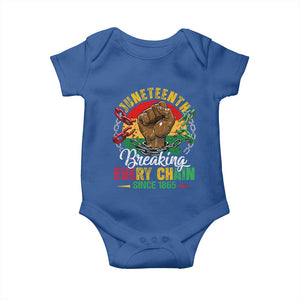 Juneteenth Breaking Every Chain Since 1865 Baby Onesie Retro Vintage TS10 Royal Blue Print Your Wear