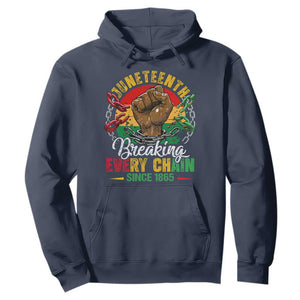 Juneteenth Breaking Every Chain Since 1865 Hoodie Retro Vintage TS10 Navy Print Your Wear