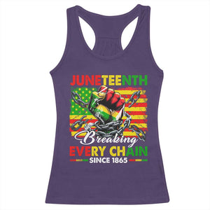 Juneteenth Breaking Every Chain Since 1865 Racerback Tank Top Hand Fist Freedom TS11 Purple Print Your Wear