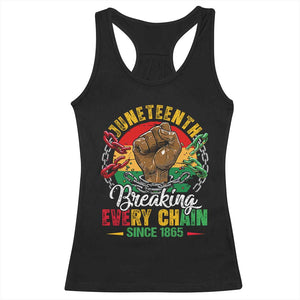 Juneteenth Breaking Every Chain Since 1865 Racerback Tank Top Retro Vintage TS10 Black Print Your Wear