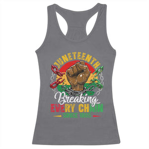 Juneteenth Breaking Every Chain Since 1865 Racerback Tank Top Retro Vintage TS10 Charcoal Print Your Wear