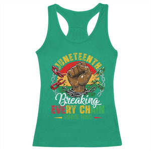 Juneteenth Breaking Every Chain Since 1865 Racerback Tank Top Retro Vintage TS10 Irish Green Print Your Wear