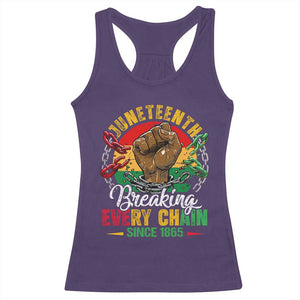 Juneteenth Breaking Every Chain Since 1865 Racerback Tank Top Retro Vintage TS10 Purple Print Your Wear