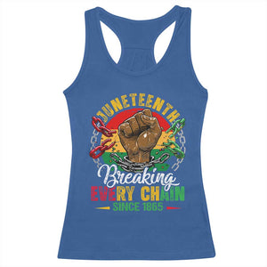 Juneteenth Breaking Every Chain Since 1865 Racerback Tank Top Retro Vintage TS10 Royal Blue Print Your Wear