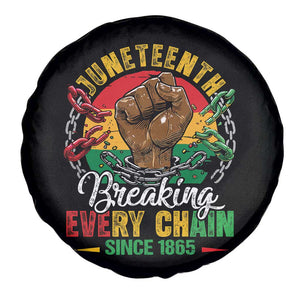 Juneteenth Breaking Every Chain Since 1865 Spare Tire Cover Retro Vintage TS10 Print Your Wear