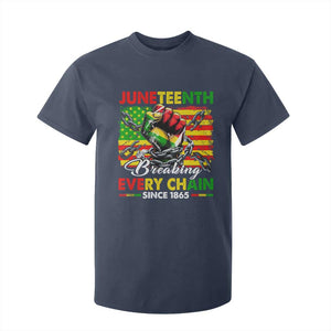 Juneteenth Breaking Every Chain Since 1865 T Shirt For Kid Hand Fist Freedom TS11 Navy Print Your Wear