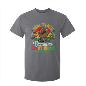 Juneteenth Breaking Every Chain Since 1865 T Shirt For Kid Retro Vintage TS10 Charcoal Print Your Wear