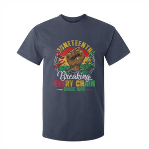 Juneteenth Breaking Every Chain Since 1865 T Shirt For Kid Retro Vintage TS10 Navy Print Your Wear