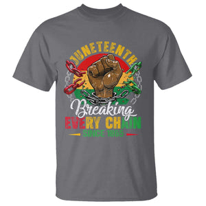 Juneteenth Breaking Every Chain Since 1865 T Shirt Retro Vintage TS10 Charcoal Print Your Wear