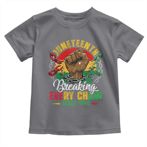 Juneteenth Breaking Every Chain Since 1865 Toddler T Shirt Retro Vintage TS10 Charcoal Print Your Wear