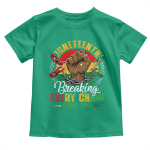 Juneteenth Breaking Every Chain Since 1865 Toddler T Shirt Retro Vintage TS10 Irish Green Print Your Wear