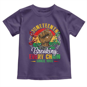 Juneteenth Breaking Every Chain Since 1865 Toddler T Shirt Retro Vintage TS10 Purple Print Your Wear