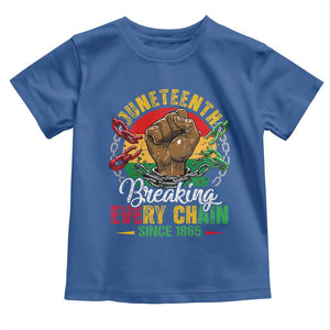 Juneteenth Breaking Every Chain Since 1865 Toddler T Shirt Retro Vintage TS10 Royal Blue Print Your Wear