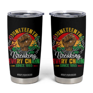 Juneteenth Breaking Every Chain Since 1865 Tumbler Cup Retro Vintage TS10 Black Print Your Wear