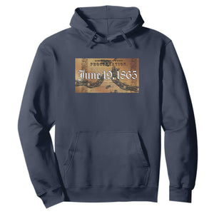Juneteenth Emancipation Proclamation End of Slavery Hoodie Black Freedom History TS10 Navy Print Your Wear