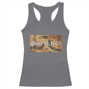 Juneteenth Emancipation Proclamation End of Slavery Racerback Tank Top Black Freedom History TS10 Charcoal Print Your Wear
