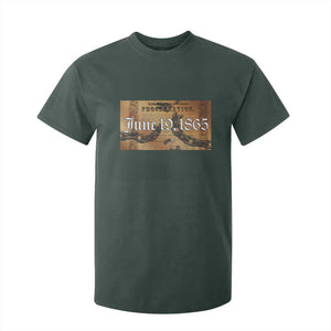 Juneteenth Emancipation Proclamation End of Slavery T Shirt For Kid Black Freedom History TS10 Dark Forest Green Print Your Wear