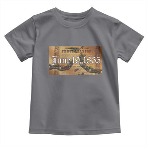 Juneteenth Emancipation Proclamation End of Slavery Toddler T Shirt Black Freedom History TS10 Charcoal Print Your Wear