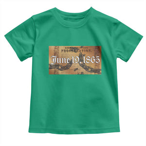 Juneteenth Emancipation Proclamation End of Slavery Toddler T Shirt Black Freedom History TS10 Irish Green Print Your Wear