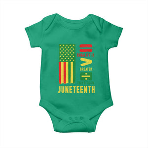 Juneteenth Equality Is Greater Than Division Baby Onesie Juneteenth American Flag TS11 Irish Green Print Your Wear