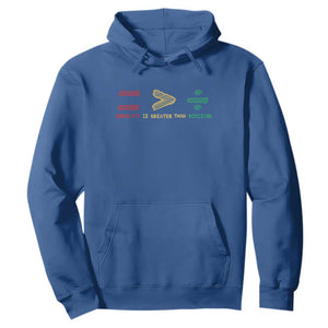 Juneteenth Equality Is Greater Than Division Hoodie Equal Rights Math Symbol TS11 Royal Blue Print Your Wear