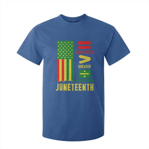 Juneteenth Equality Is Greater Than Division T Shirt For Kid Juneteenth American Flag TS11 Royal Blue Print Your Wear