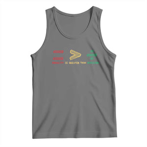 Juneteenth Equality Is Greater Than Division Tank Top Equal Rights Math Symbol TS11 Black Heather Print Your Wear