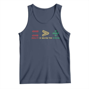 Juneteenth Equality Is Greater Than Division Tank Top Equal Rights Math Symbol TS11 Navy Print Your Wear