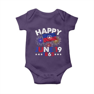 Juneteenth Flag Baby Onesie Black Freedom Black History June 19 1865 TS10 Purple Print Your Wear