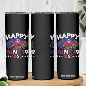 Juneteenth Flag Skinny Tumbler Black Freedom Black History June 19 1865 TS10 Print Your Wear