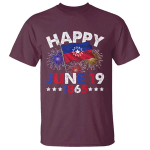 Juneteenth Flag T Shirt Black Freedom Black History June 19 1865 TS10 Maroon Print Your Wear